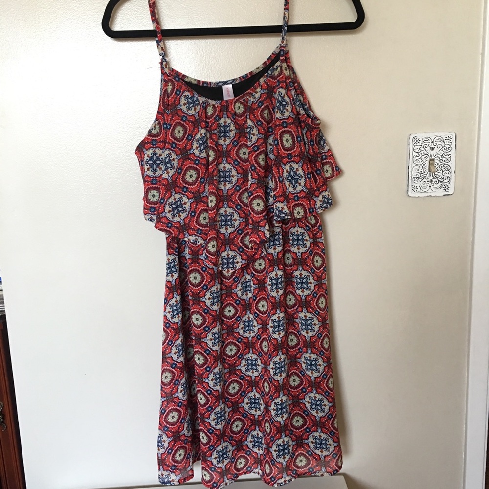 Xhilaration Women's Red Summer Dress, Size Large